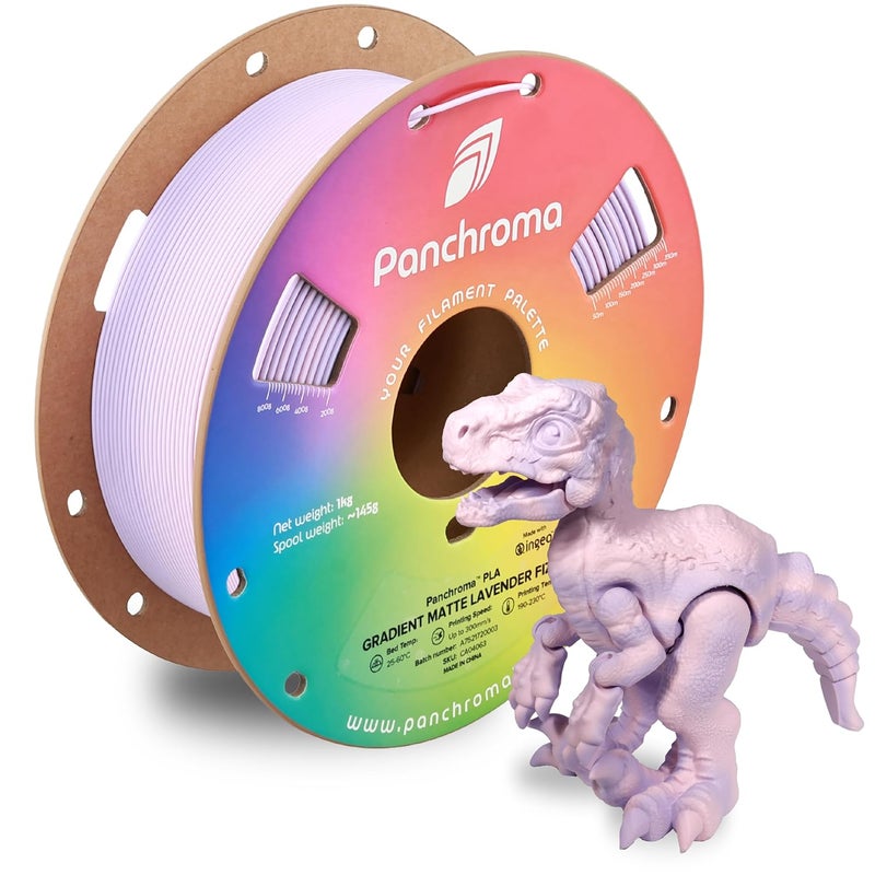 polymaker Panchroma Gradient Matte PLA Filament, Multicolor Gradient Matte Pastel Purple and Pink 1.75mm 3D Printing Filament, 3D Printer PLA Filament, Fit Most FDM 3D Printers, 1kg Spool (2.2lbs) - Image 1